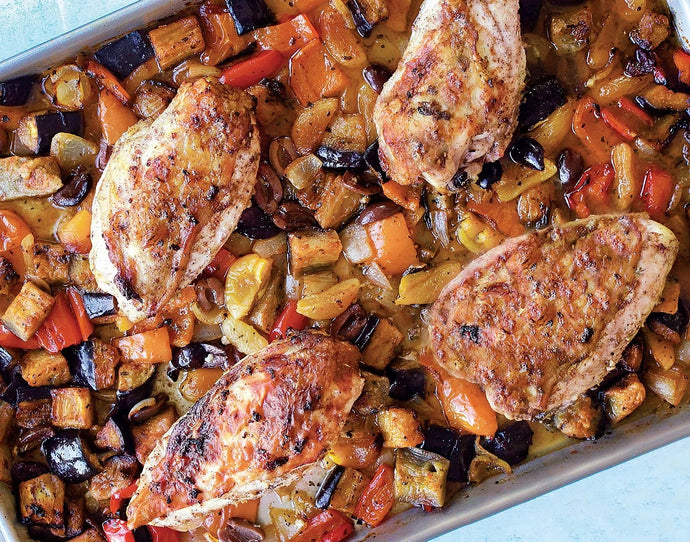 Chicken Fillets With Eggplant And Olives