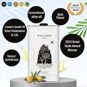 Phileos Premium Extra Virgin Olive Oil PGI Laconia -3L tin