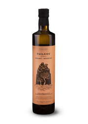 Phileos Ultra Premium Organic Extra Virgin Olive Oil - 750ml dark green glass bottle